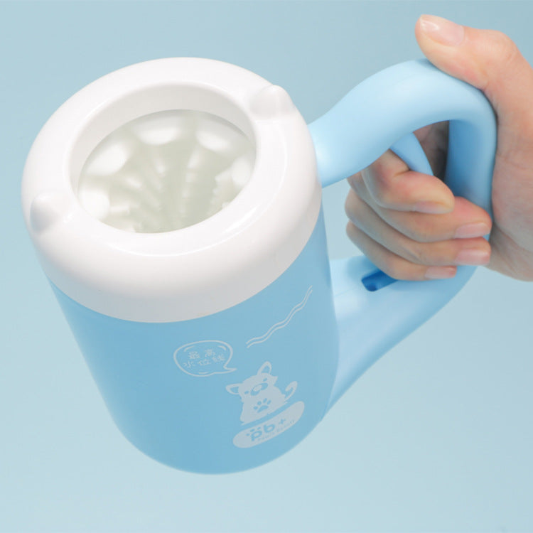 Portable Pet Paw Washer Cup With Soft Silicone Brush